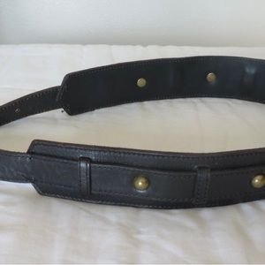 Women's J. Crew Black Leather Metal Studs Belt